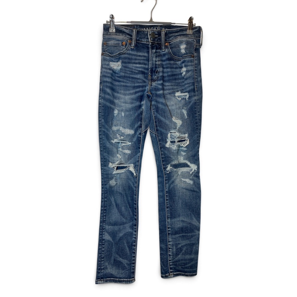 American Eagle AirFlex+ Men's 26x28 Distressed Jeans Medium Wash Stretch